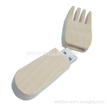 New Design Eco-Friendly Wooden Fork USB Drive